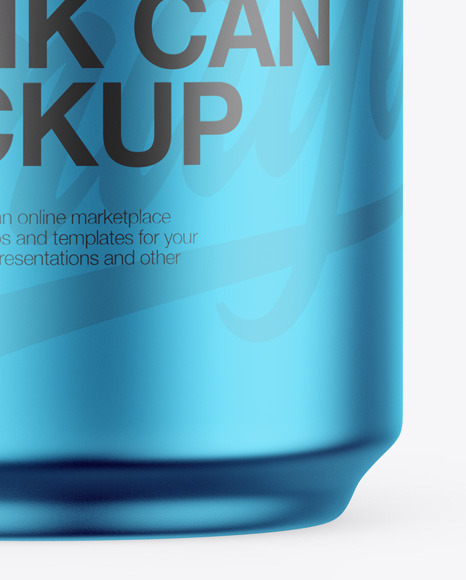 Matte Metallic Can Mockup PSD #6