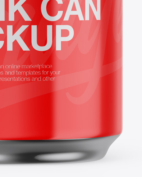 Metallic Can W  Glossy Finish Mockup PSD #6