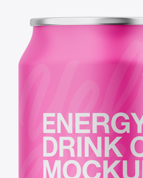 Metallic Can W  Matte Finish Mockup PSD #1