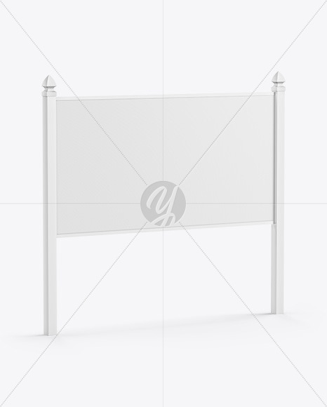 Download Outdoor Business Sign Mockup Half Side View In Outdoor Advertising Mockups On Yellow Images Object Mockups