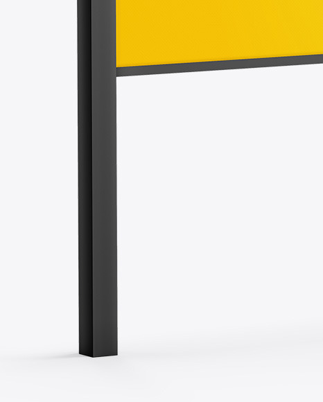 Download Outdoor Business Sign Mockup Half Side View In Outdoor Advertising Mockups On Yellow Images Object Mockups