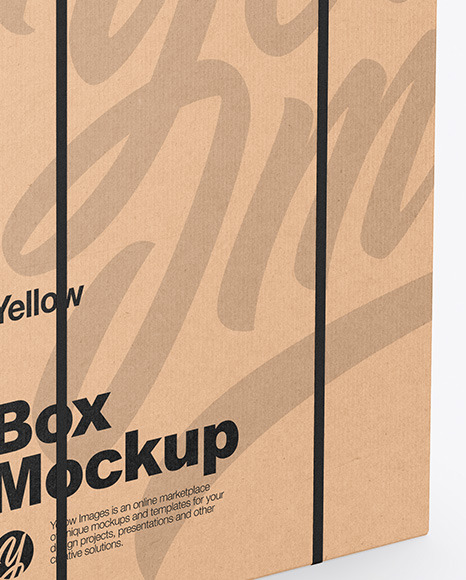 Download Mailing Kraft Box Mockup In Box Mockups On Yellow Images Object Mockups Yellowimages Mockups