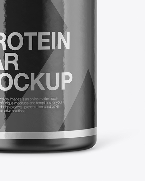 Matte Protein Jar Mockup PSD #5