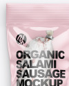 Dried Salami Sausage In Package Mockup