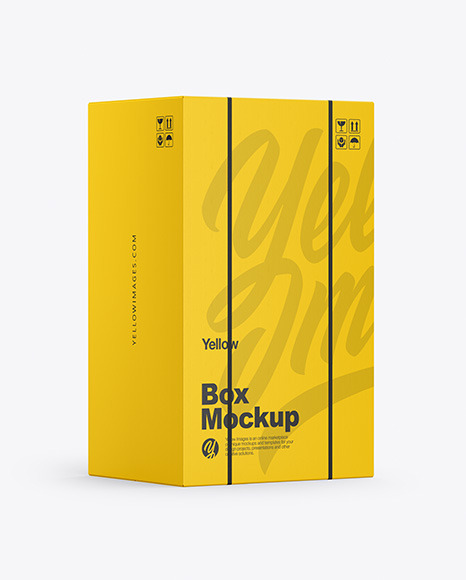 Download Mailing Paper Box Mockup In Box Mockups On Yellow Images Object Mockups PSD Mockup Templates