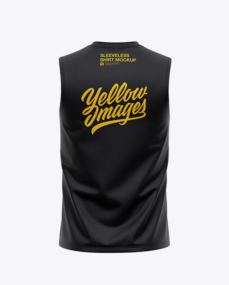 Download Men's Sleeveless Muscle Shirt Mockup - Back View in ...