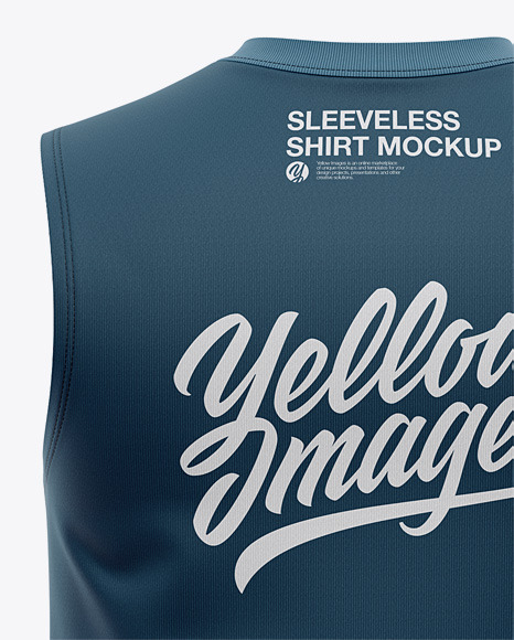 Men S Sleeveless Muscle Shirt Mockup Back View In Apparel Mockups On Yellow Images Object Mockups