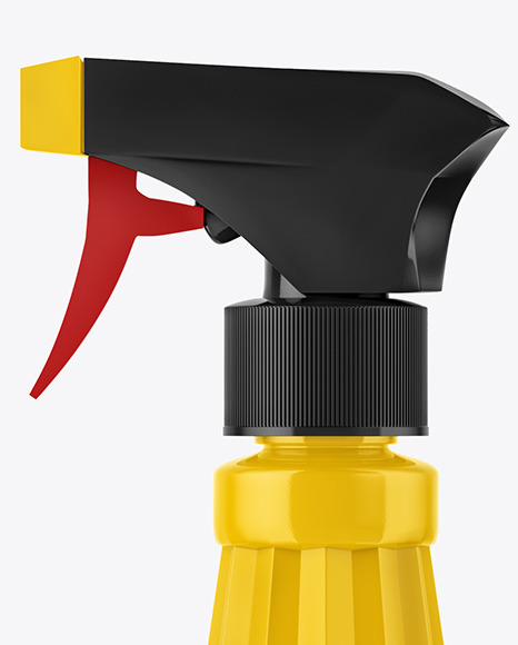 Glossy Spray Bottle Mockup PSD #2