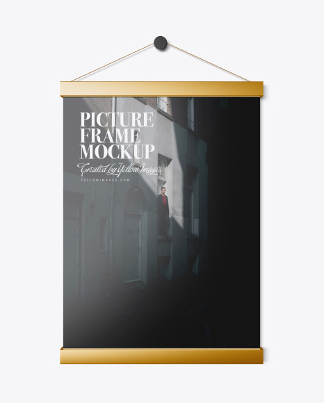 Metallic Picture Frame Mockup PSD #2