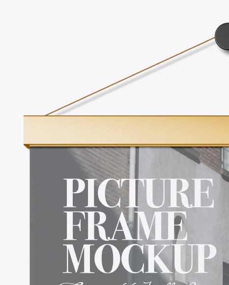 Metallic Picture Frame Mockup PSD #1