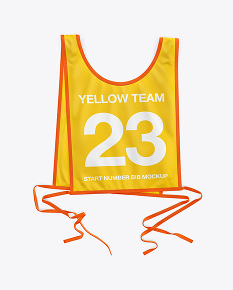 Start Number Bib Mockup In Apparel Mockups On Yellow Images Object Mockups