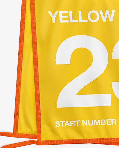 Download Start Number Bib Mockup In Apparel Mockups On Yellow Images Object Mockups