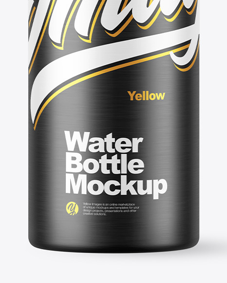 Matte Aluminum Water Bottle with Сork Mockup PSD #4