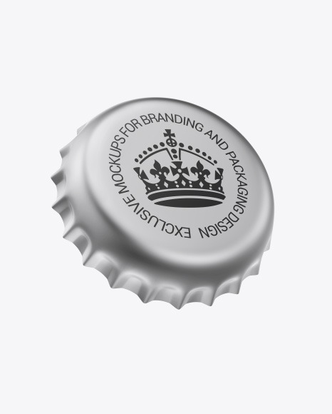 Download Metallic Bottle Cap - Half Side View | Yellow Author