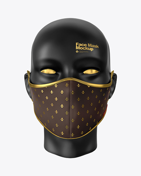 Face Mask Mockup In Apparel Mockups On Yellow Images Object Mockups