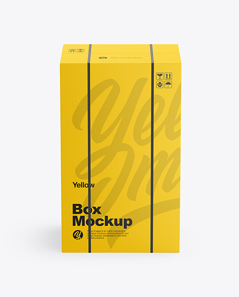 Download Mailing Paper Box Mockup In Box Mockups On Yellow Images Object Mockups PSD Mockup Templates