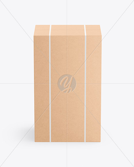 Download Mailing Kraft Box Mockup In Box Mockups On Yellow Images Object Mockups PSD Mockup Templates