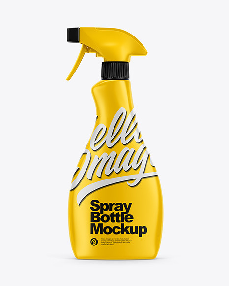 Download Glossy Spray Bottle Mockup In Bottle Mockups On Yellow Images Object Mockups PSD Mockup Templates