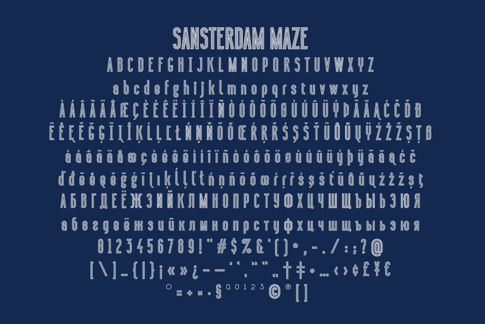 Sansterdam Maze In Fonts On Yellow Images Creative Store