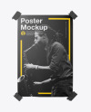 Textured Poster w/ Tape Mockup