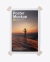 Textured Poster w/ Tape Mockup