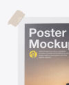 Textured Poster w/ Tape Mockup