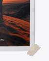 Textured Poster w/ Tape Mockup