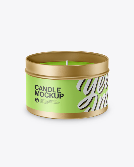 Tin Candle Mockup PSD #2