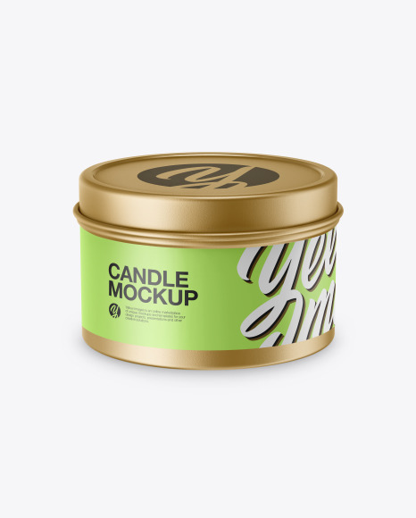 Tin Candle Mockup PSD #1