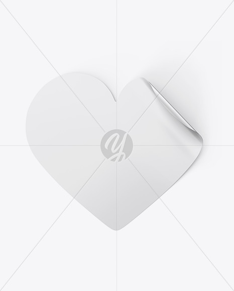 Download Heart Shaped Sticker Mockup In Stationery Mockups On Yellow Images Object Mockups