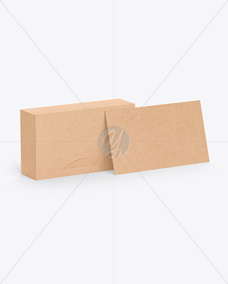 Kraft Box Business Card Mockup In Stationery Mockups On Yellow Images Object Mockups