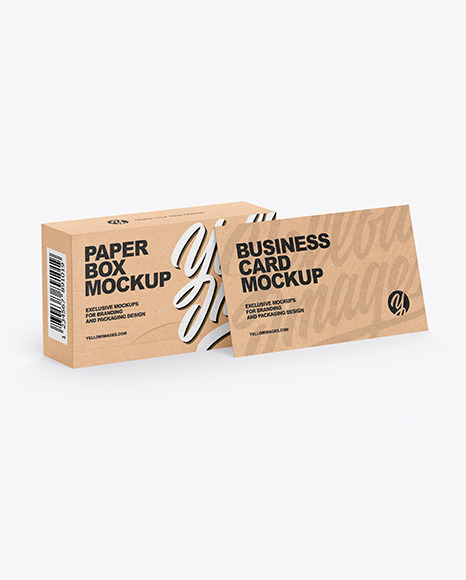 Download Kraft Box Business Card Mockup In Stationery Mockups On Yellow Images Object Mockups Yellowimages Mockups