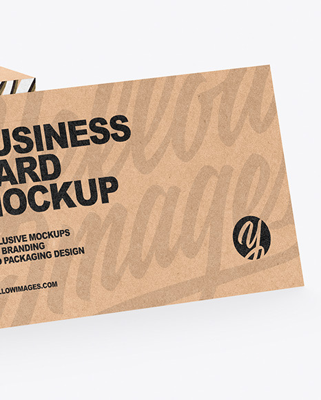 Download Kraft Box Business Card Mockup In Stationery Mockups On Yellow Images Object Mockups Yellowimages Mockups