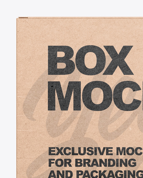 Kraft Box Mockup PSD #2