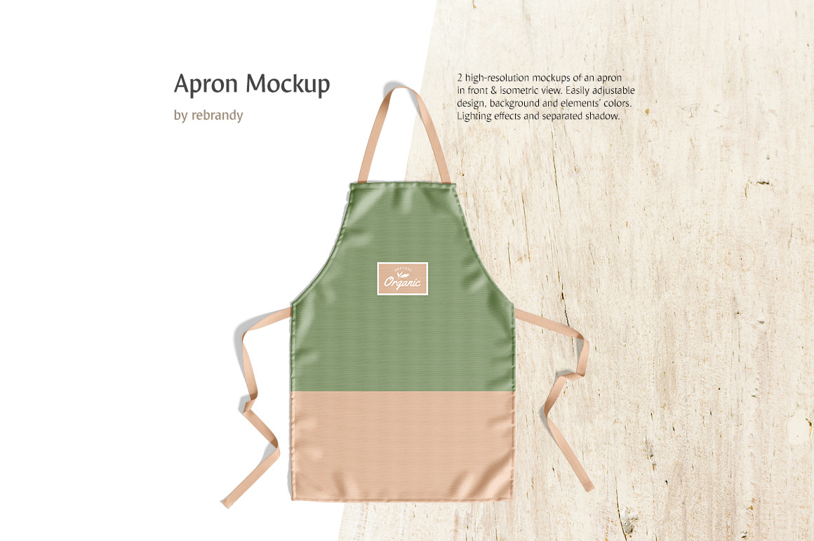 Apron Mockup in Apparel Mockups on Yellow Images Creative Store