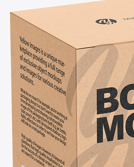 Kraft Box Mockup PSD #2
