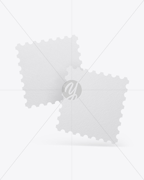 Textured Square Postmarks Mockup PSD #3