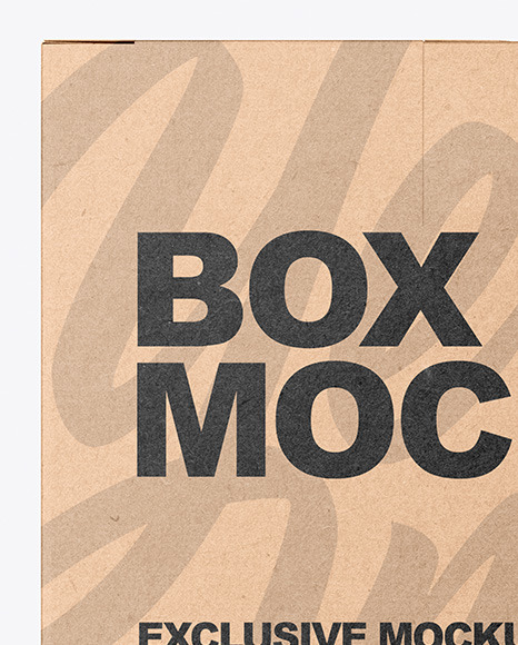 Kraft Box Mockup PSD #2