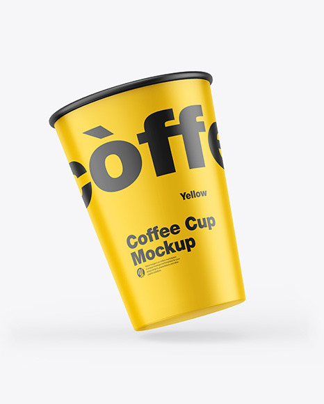 Matte Coffee Cup Mockup