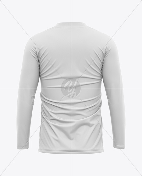 Men S Long Sleeve Soccer Jersey T Shirt Mockup Back View Football Jersey Soccer T Shirt In Apparel Mockups On Yellow Images Object Mockups