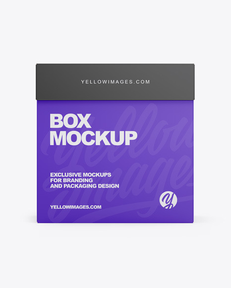 Download Paper Box Mockup In Box Mockups On Yellow Images Object Mockups PSD Mockup Templates