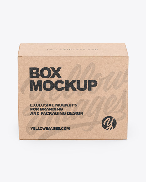 Download Kraft Box Mockup In Box Mockups On Yellow Images Object Mockups Yellowimages Mockups