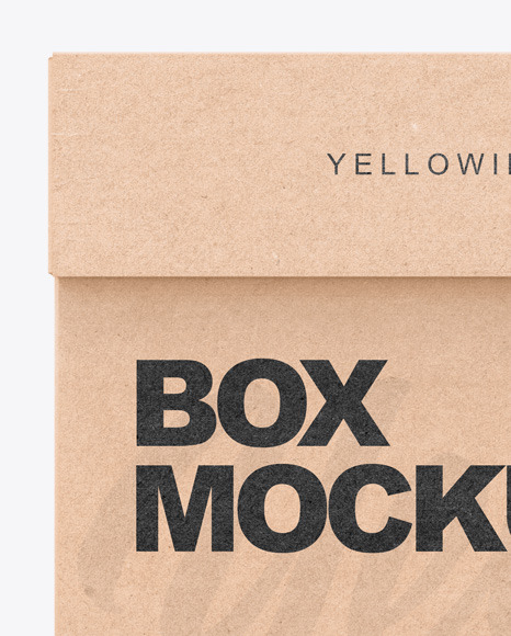 Kraft Box Mockup PSD #3