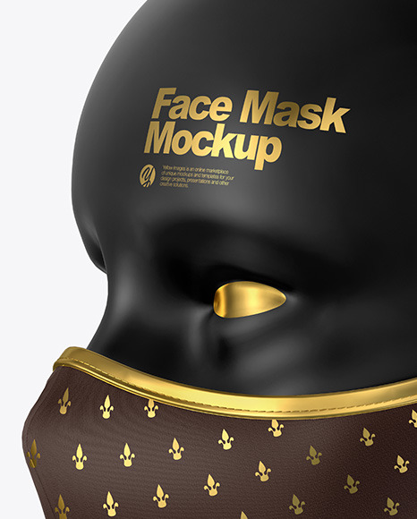 Face Mask Mockup In Apparel Mockups On Yellow Images Object Mockups