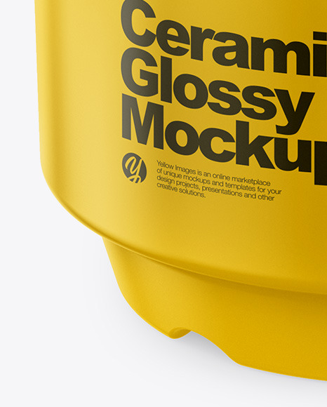 Download Ceramic Glossy Cup Mockup High Angle Shot In Cup Bowl Mockups On Yellow Images Object Mockups Yellowimages Mockups