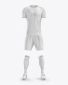 Download Men S Full Soccer Kit With Crew Neck Jersey Mockup Front View In Apparel Mockups On Yellow Images Object Mockups