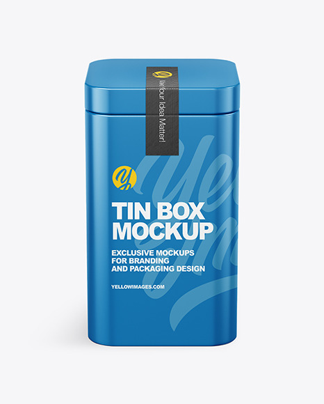 Download Tin Box Mockup In Box Mockups On Yellow Images Object Mockups PSD Mockup Templates