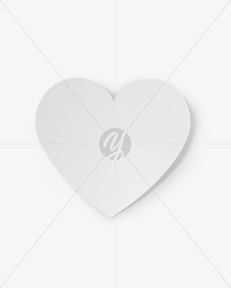 Heart Shaped Card Mockup PSD #3