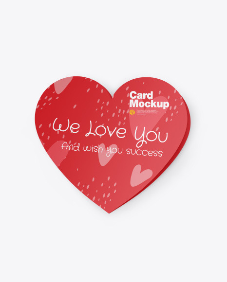 Heart Shaped Card Mockup