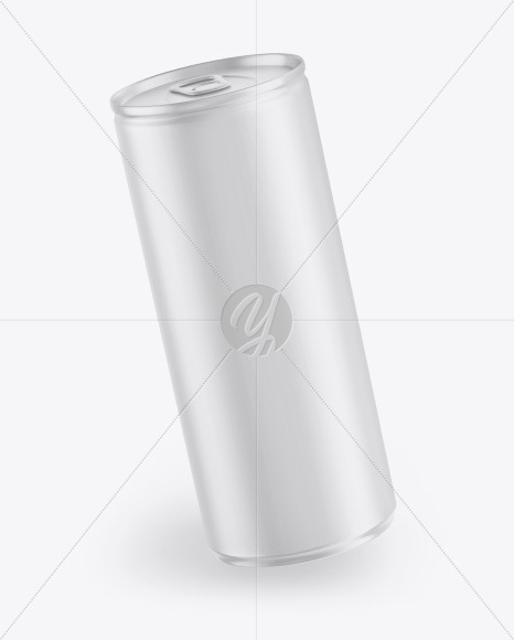 Matte Drink Can Mockup on Yellow Images Object Mockups